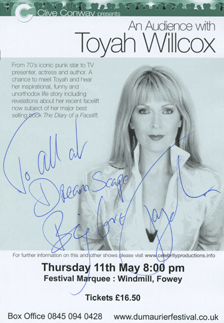 [ Audience with Toyah - Fowey flyer 1 ]