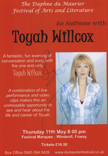 [ Audience with Toyah - Fowey flyer 2 ]