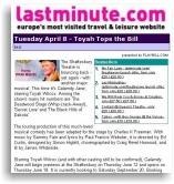 Last Minute - 8th April 03