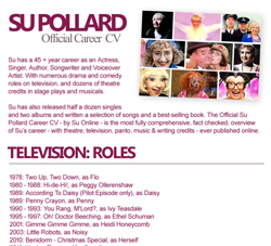 Click for our Su Pollard Career CV